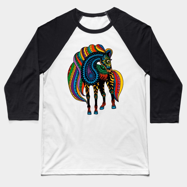 BLACK STALLION Baseball T-Shirt by MGphotoart